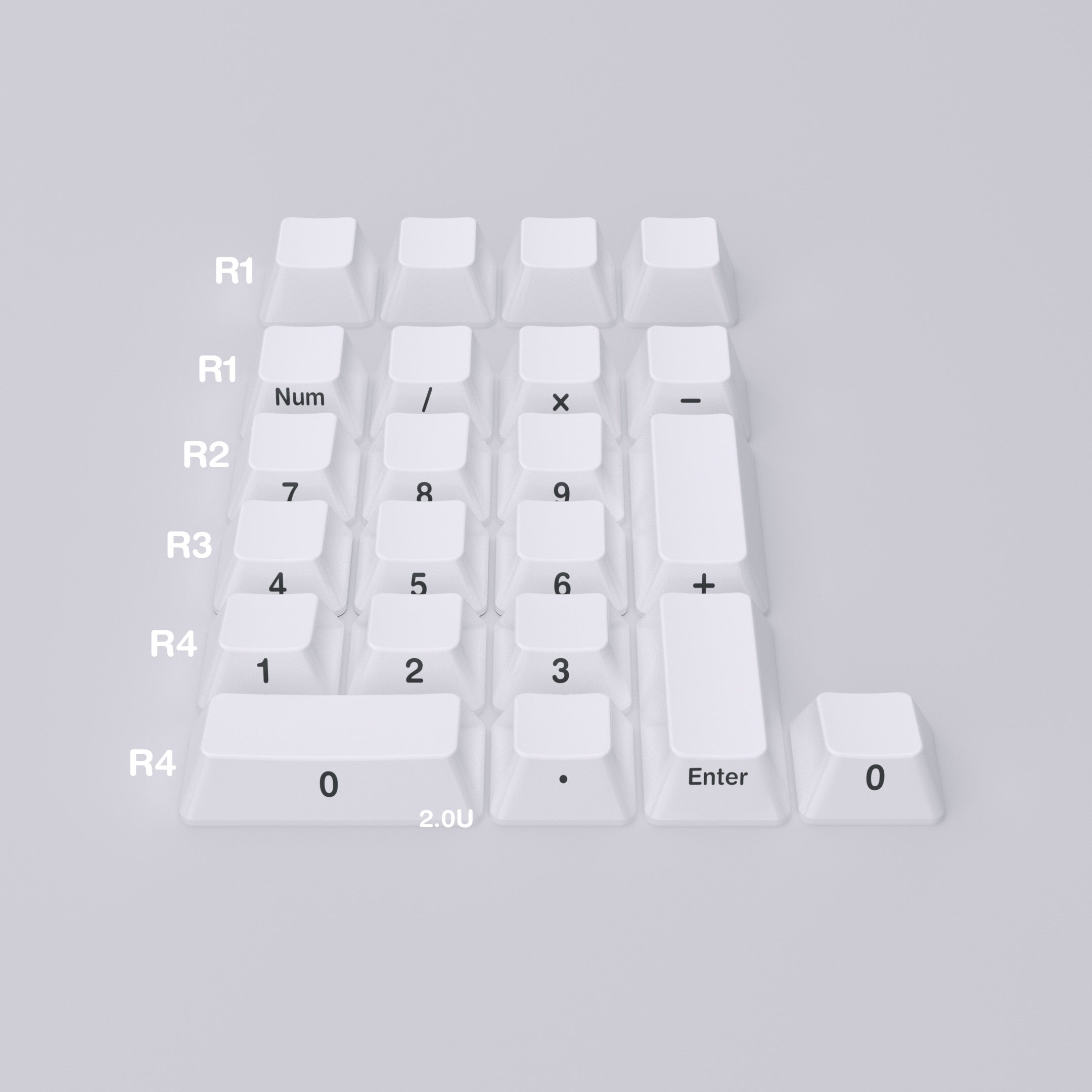 Ceramic Keycap Split Kit-Numpad