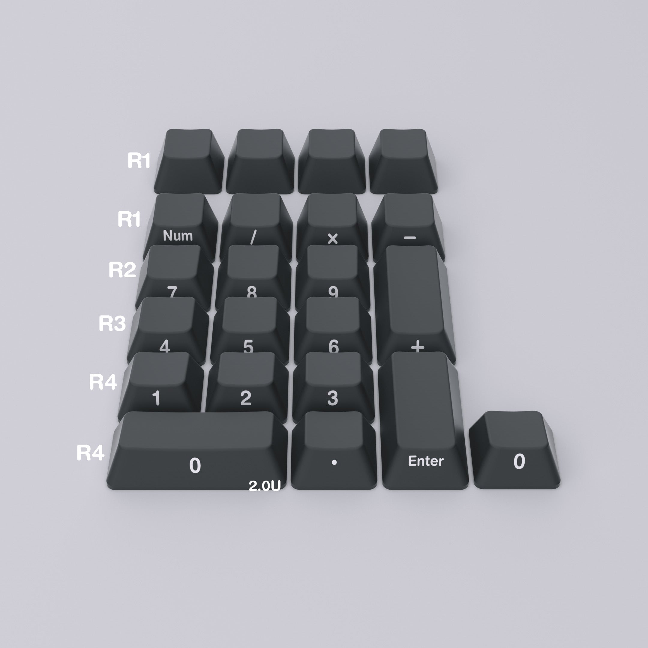 Ceramic Keycap Split Kit-Numpad